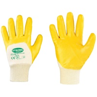 stronghand Nitril-Handschuhe Yellowstar ★ Gelb | Verschiedene Größen | EN 388 | Flexibel | Fett- und Ölabweisend | Strickbund | Profi-Qualität ✔ Top Preis ✔ (8)