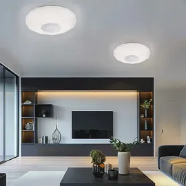 GLOBO Deckenleuchte 1x LED 21W verspiegelt weiß