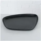 Boltze Tablett Marlisa, Aluminium, Schwarz, 38x34 cm