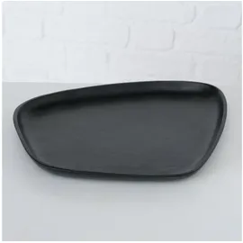 Boltze Tablett Marlisa, Aluminium, Schwarz, 38x34 cm