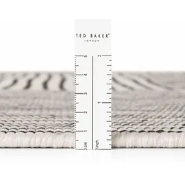 Ted Baker Flachgewebe Teppich Nightingale - Wendeteppich Outdoor geeignet, Pflegeleichter Wohnzimmerteppich, Modern, Kariert Muster für Wohnzimmer, Terrasse, Esszimmer - Schwarz Weiß, 200x300 cm