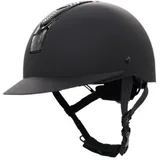 Fenteer Reithelm, Reitmütze, Fahrradhelm, bequem, leicht, praktisch, modisch, Reithelm, Pferdeausrüstung, M schwarz