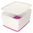 Aufbewahrungsbox 38,5 x 31,8 x 19,8 cm 1-tlg. weiß/pink