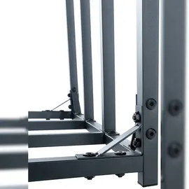 deluke Kaminholzregal Aluminium 143 x 70 x 145 cm Schwarz