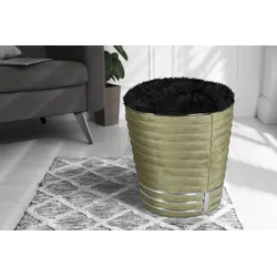 Sitzhocker KAYOOM "Hocker Doric, trendiger Look, ästhetische Farbgebung, schöne Steppung", grün (grün, graphit), B:42cm H:50cm T:42cm, Bezug: 50% Baumwolle 50% Acryl / Korpus: Pappelholz, Hocker, komfortabel, hochqualitativ, pflegeleicht, hochwertige Materialien