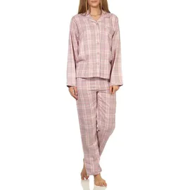 Creative by Normann Flanell Pyjama kariert Rosa 40/42