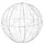 Relaxdays LED Dekokugel 20 cm Silber
