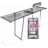 EUROGOLD® Wäscheständer ausziehbar [20M TROCKENLÄNGE] - Premium Trockner (Made in Europe) - ausziehbarer Wäschetrockner ohne Querstrebe - Wäscheständer Balkon/Garten - Clothes Drying Rack