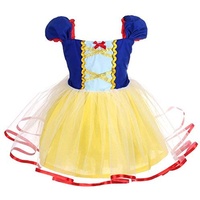 Lito Angels Prinzessin Schneewittchen Kleid für Kleinkind Mädchen, Party Kostüm Verkleidung Geburtstagskleid, Größe 2-3 Jahre 98