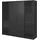 masseno Drehtürenschrank CATERINA 206 x 200 x 51 cm Schwarz