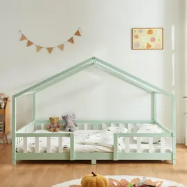 [en.casa] Kinderbett Treviolo 140 x 200 cm Kiefer mintgrün