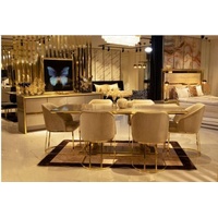 JV Möbel Luxus Tisch Edelstahl Esstisch Italienisches Design
