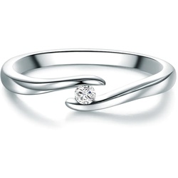 Trilani Diamant-Ring aus Sterling Silber in mit Diamant 58 Damen 