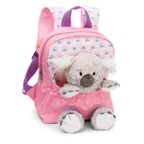 NICI Kinderrucksack rosa 2 in 1 mit Kuscheltier Koala 25cm - Kindergartenrucksack Mädchen & Jungen - Weicher Rückenbereich & verstellbare Gurte -