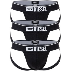 DIESEL Herren Jockstrap 3 Pack - UMBR-JOCKYTRHEEPACK, Tanga Slip, einfarbig Schwarz S
