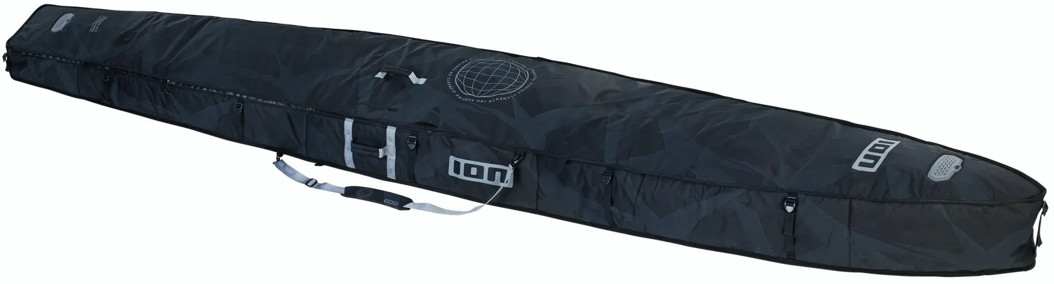 ION SUP Boardbag Race Tec Boardbag 24 Tasche Transport Schutz, Breite: 28.5'', Länge: 12'6'', Farbe: 900 black