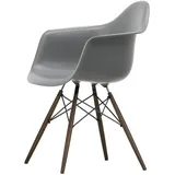 Vitra - Eames Plastic Armchair DAW RE, Ahorn dunkel / granitgrau (Filzgleiter basic dark)