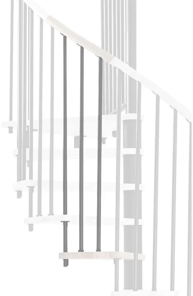 Minka Höhenerweiterung für Spiral Wood, 356 cm, 160 cm,Buche,Grau,weiß gebeizt & lackiert