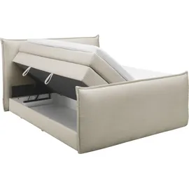 Set One by Musterring Boxspringbett "Florida", gelb (vanille), L:228cm, SET ONE BY MUSTERRING, Komplettbetten, Boxspringbett, in modernem Cord-Bezug, mit Bettkasten, in 3 Größen erhältlich