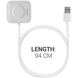 kwmobile Smartwatch Ladekabel für Oppo Watch 1 (46mm) USB Ladekabel für Smartwatch - Smart Watch Aufladekabel - Fitnesstracker Ersatzkabel - Weiß