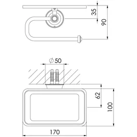 Steinberg 550 Papierrollenhalter, 550 2820 BG,
