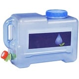 perfecti 8L Wasserkanister Mit Ablasshahn PC Wasser Behälter, Tragbar Wassertank Für Fahrzeug Camping Picknick Outdoor BBQ Und Lange Reise