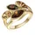 Lulu & Jane Ring Metall-Legierung verziert mit Kristallen von Swarovski® in gelbgold | Gr.: 54