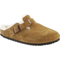 Birkenstock Damen Boston Shearling Suede Hausschuhe (Größe 39, braun)