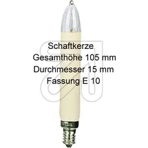 Eltric Schaftkerzen E10 elfenbein 8V/3W 3Stk