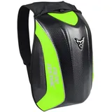 Eillybird woyufen Kohlefaser Motorrad Rucksack wasserdicht Hartschale Unisex Reitsack Hochleistungslokomotive Rucksack Turtle Bag Rot Grün Blau Schwarz