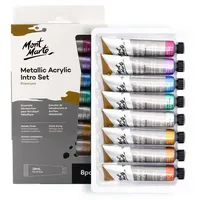 Mont-marte Acrylfarben Metallic Set, 8 Farben je 18ml, in