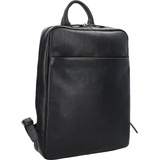 Castelijn & Beerens Specials Rucksack, RFID Schutz Leder 40 cm Laptopfach, black