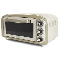 Ariete 979CR Mini-Backofen Vintage cream 18 L mit Ober- und Unterhitze im Retrolook, 1380 Watt