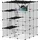 PawHut Katzenkäfig schwarz Polypropylen B/H/L: ca. 105x140x105 cm - Schwarz