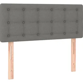 vidaXL Boxspringbett 100 x 200 cm Dunkelgrau