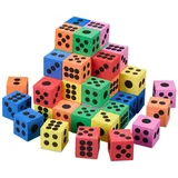 Relaxdays Flüsterwürfel 48er Set, Orange,Rosa,Rot