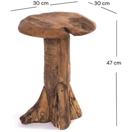 creedwood Hocker, | 47cm | Blumenhocker, Pilz, Wurzel Beistelltisch, Pflanzen, Massiver Baumstamm