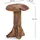 creedwood Hocker, | 47cm | Blumenhocker, Pilz, Wurzel Beistelltisch, Pflanzen, Massiver Baumstamm