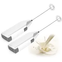 Milchaufschäumer, Edelstahl-Handmixer, elektrischer Schneebesen, Heimküchenwerkzeug für Kaffee, Smoothies, Latte, Matcha, Schokolade