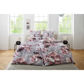 OTTO home MELINA floral grau 135 x 200 cm + 40 x 80 cm