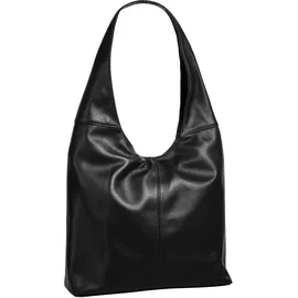 Piké Shopper echt Leder, Made in Italy schwarz