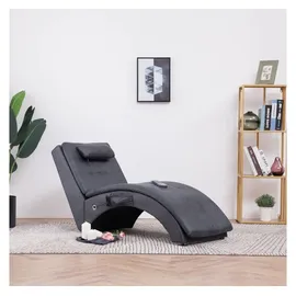 vidaXL Chaiselongue Massage Polyester 55 x 73 x 142 cm Grau mit Kissen