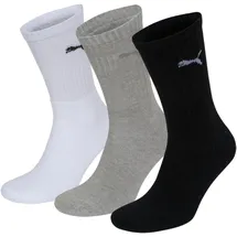 Puma Crew Socken Unisex 3er Pack Stretch schwarz|grau|weiß 39-42