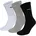 Crew Socken Unisex 3er Pack Stretch schwarz grau weiß 39-42