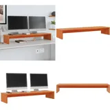 Vidaxl - Monitorständer Wachsbraun 100x27x15 cm Massivholz Kiefer - Monitorständer - Massiver Holzkasten - Laptoptisch - PC-Arbeitsplatz