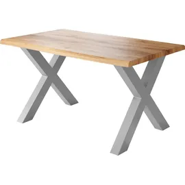 ab:stil.art.moebel JULIUS 140 x 77 x 80 cm Wildeiche silber