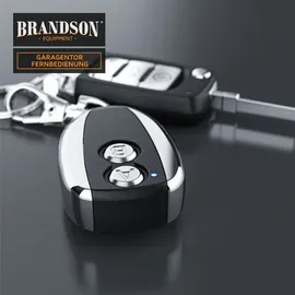 Brandson Garagentoröffner 433 MHz selbstlernend - Funk Fernbedienung kompatibel mit Hörmann Ecostar RSC 2, RSE 2, RSZ 1 - inkl. Batterie - Handsender