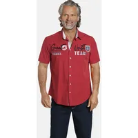 Jan Vanderstorm Kurzarmhemd rot 7XL