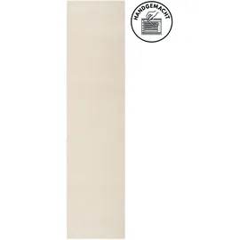 THEKO Läufer THEKO "Janne, Berber Teppich, reine Wolle, meliert, handgearbeitet" Gr. 13, beige (natur), B:90cm H:20mm L:250cm, Wolle, Teppiche, Läufer, handgetuftet, Wohnzimmer, Schlafzimmer, Flur, Teppich-Läufer, Brücke