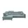 Sofa.de Eckcouch Chenille 2-Sitzer Blau